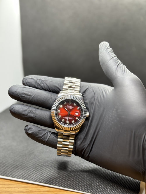 Rolex date Date Just Deep Maroon