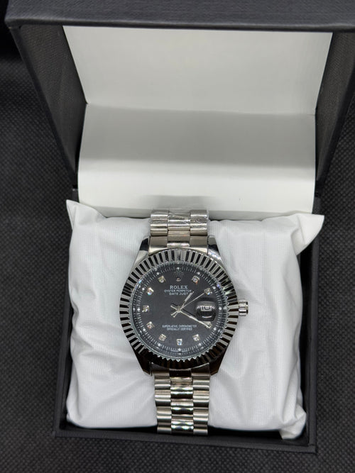 Rolex Date Just Black Ember Dial